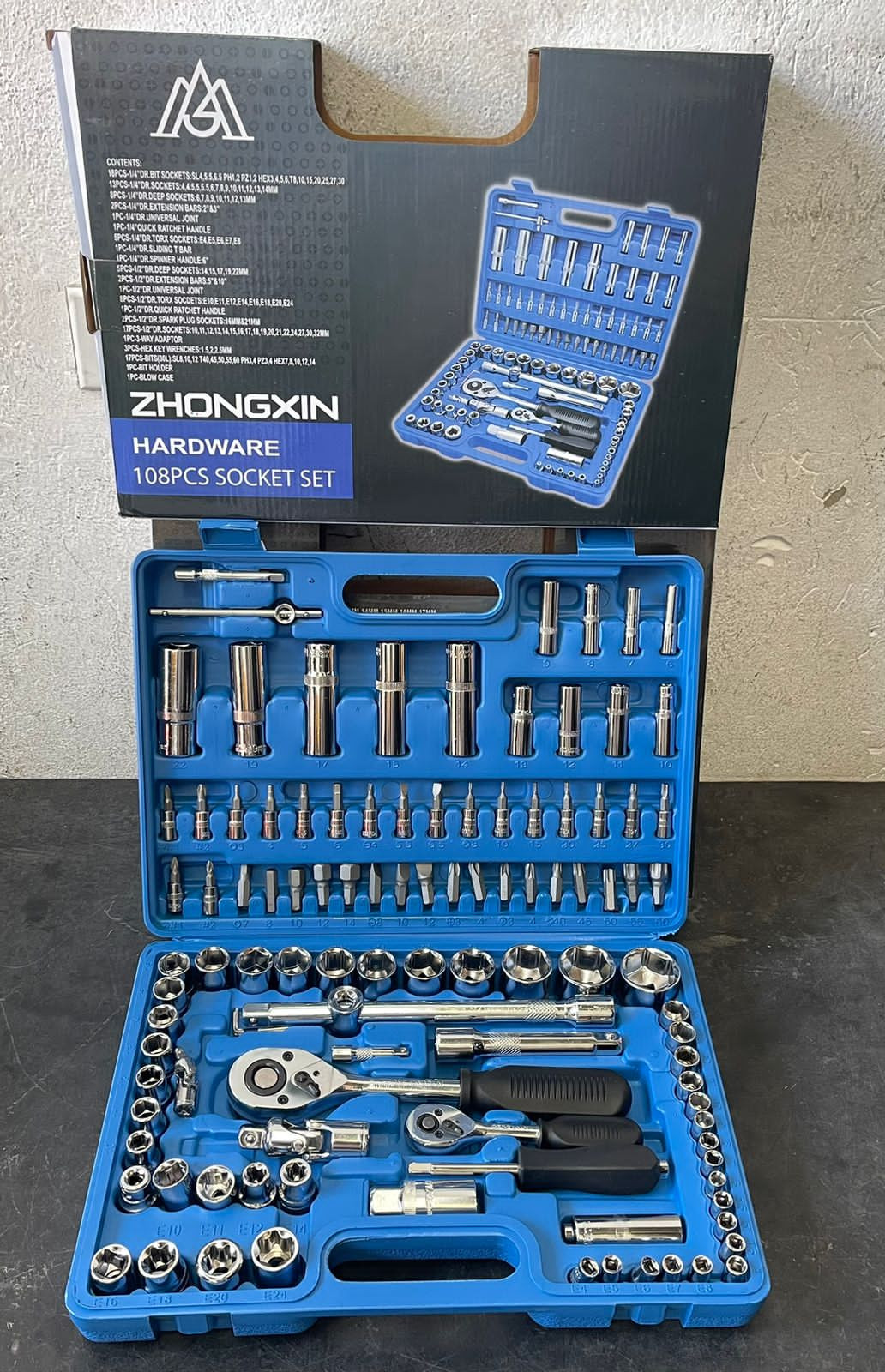 Set de Rachet-Llaves-Copas 108Piezas